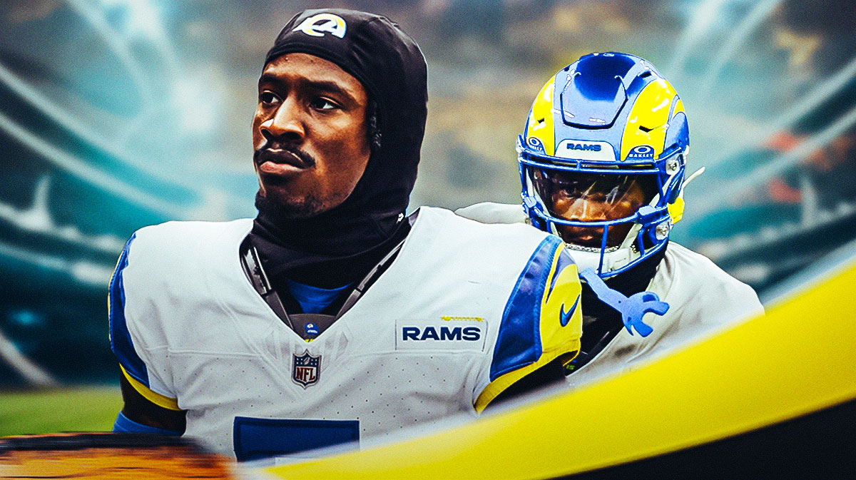 Tutu Atwell in a Rams jersey.