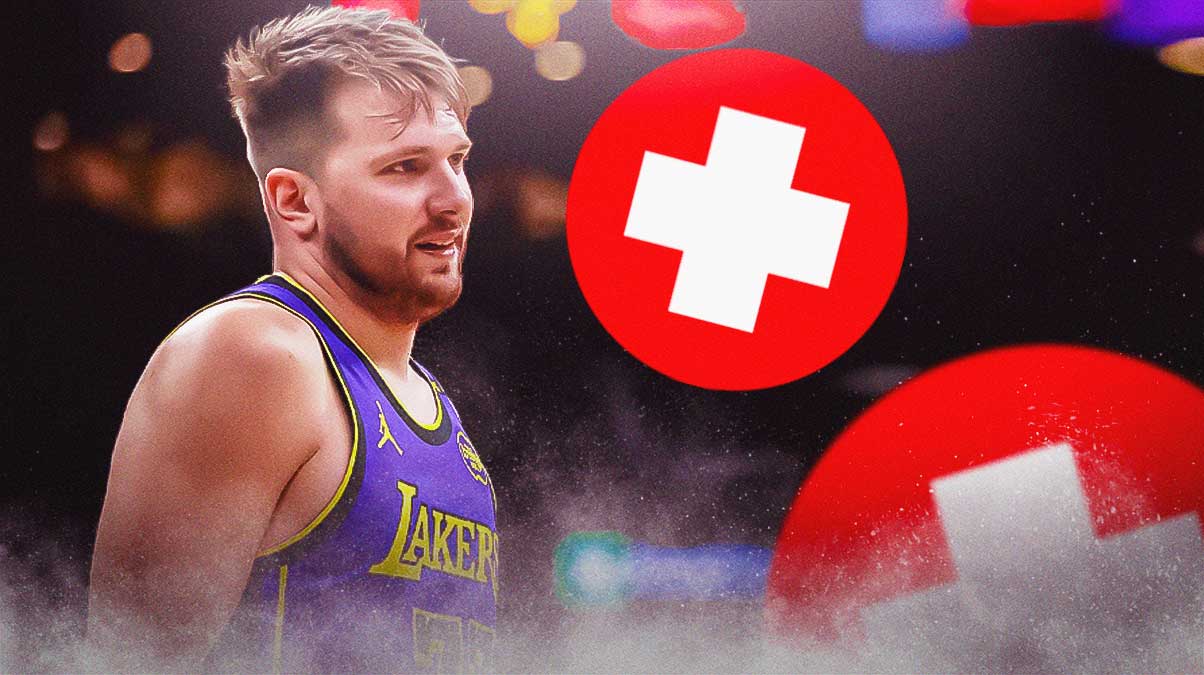 Lakers Luka Doncic with medical injury red cross