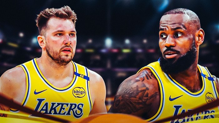 Lakers' LeBron James and Luka Doncic