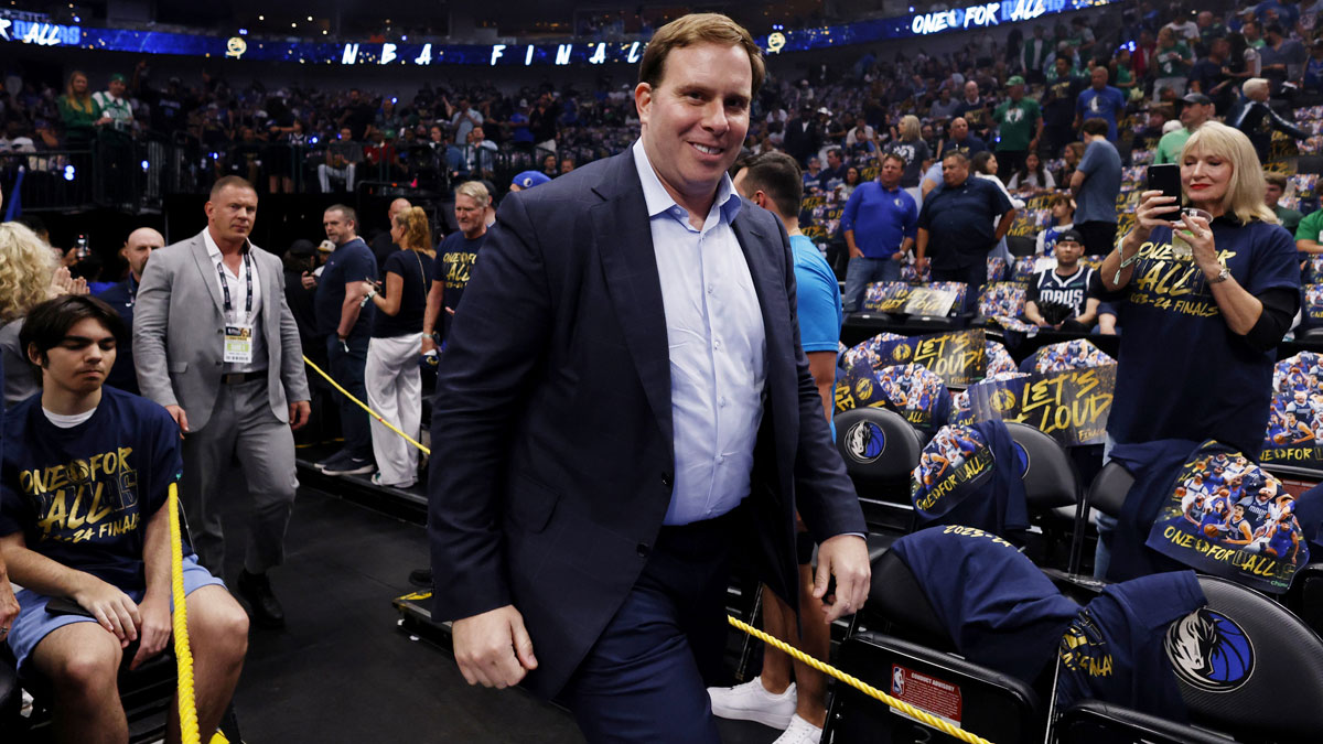  Dallas Mavericks owner Patrick Dumont walks onto the court before game four of the 2024 NBA Finals against the Boston Celtics at American Airlines Center. 