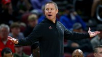 Georgia Bulldogs head coach Mike White in the second half of a first round men’s NCAA Tournament game against the Gonzaga Bulldogs at Intrust Bank Arena.