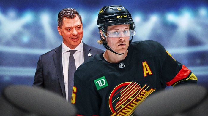 Brock Boeser and wild gm bill guerin