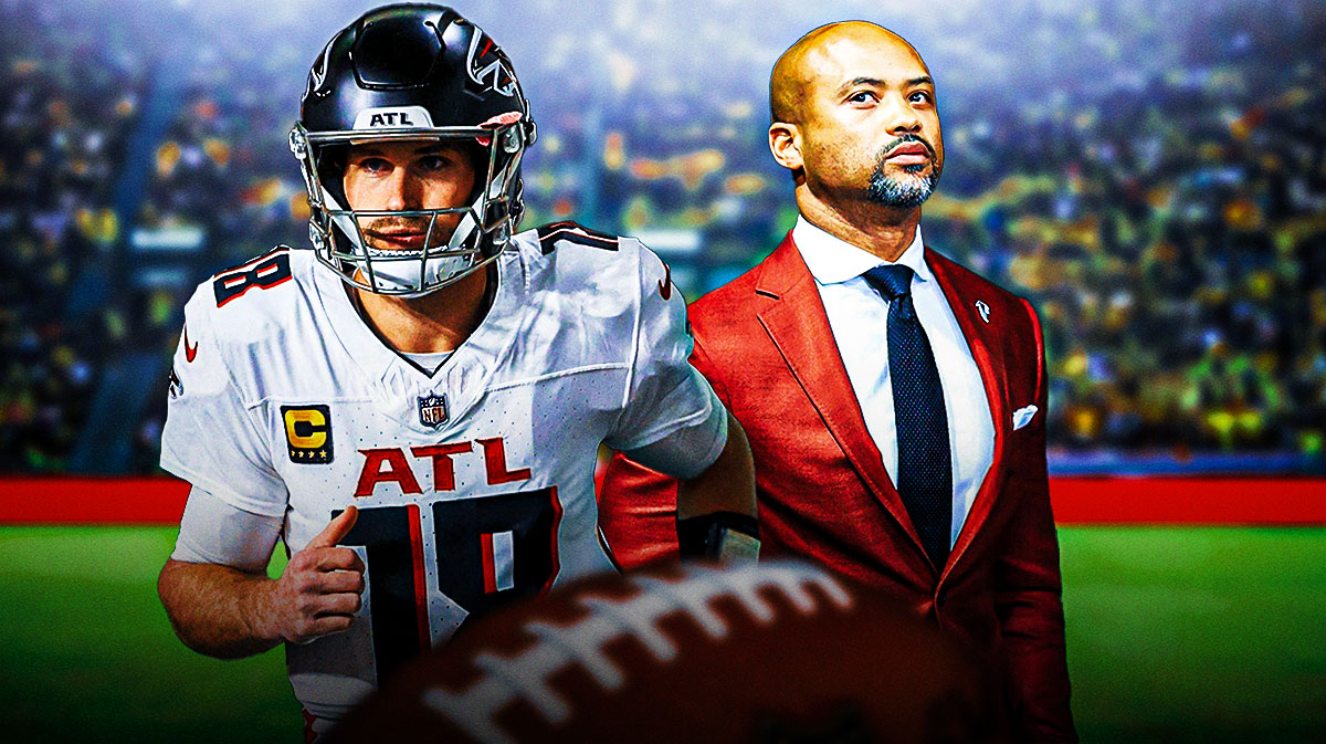 Falcons Kirk Cousins and Falcons Terry Fontenot