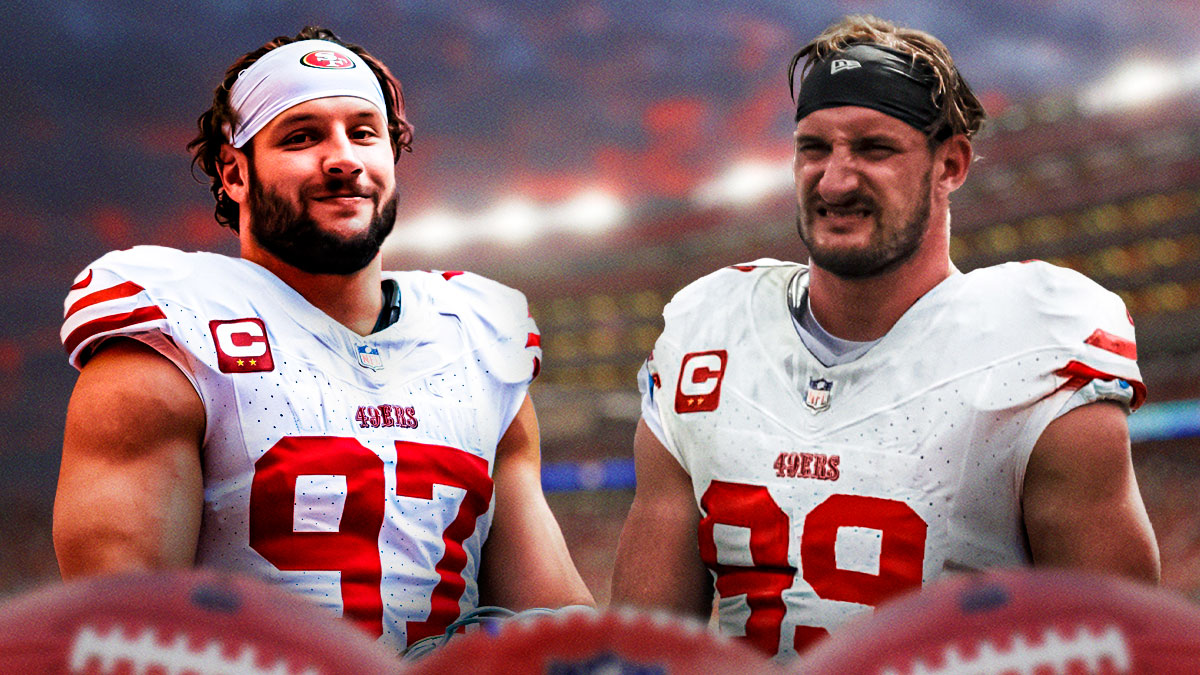 The Bosa brothers (Nick Bosa and Joey Bosa) in San Francisco 49ers uniforms