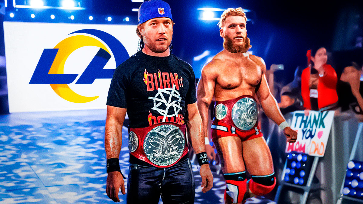 Matthew Stafford (Rams) and Cooper Kupp as these wrestlers: