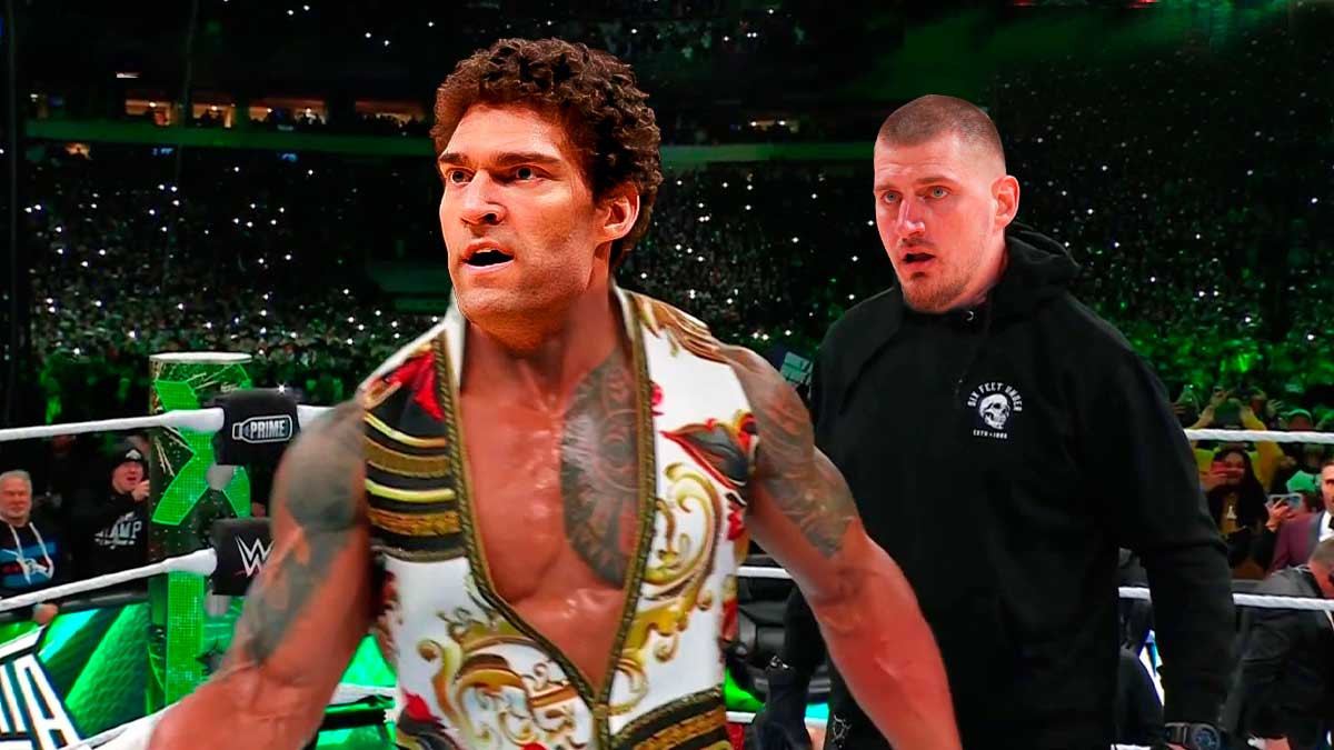 Brook Lopez (Bucks) as The Rock and Nikola Jokic (Nuggets) as The Undertaker