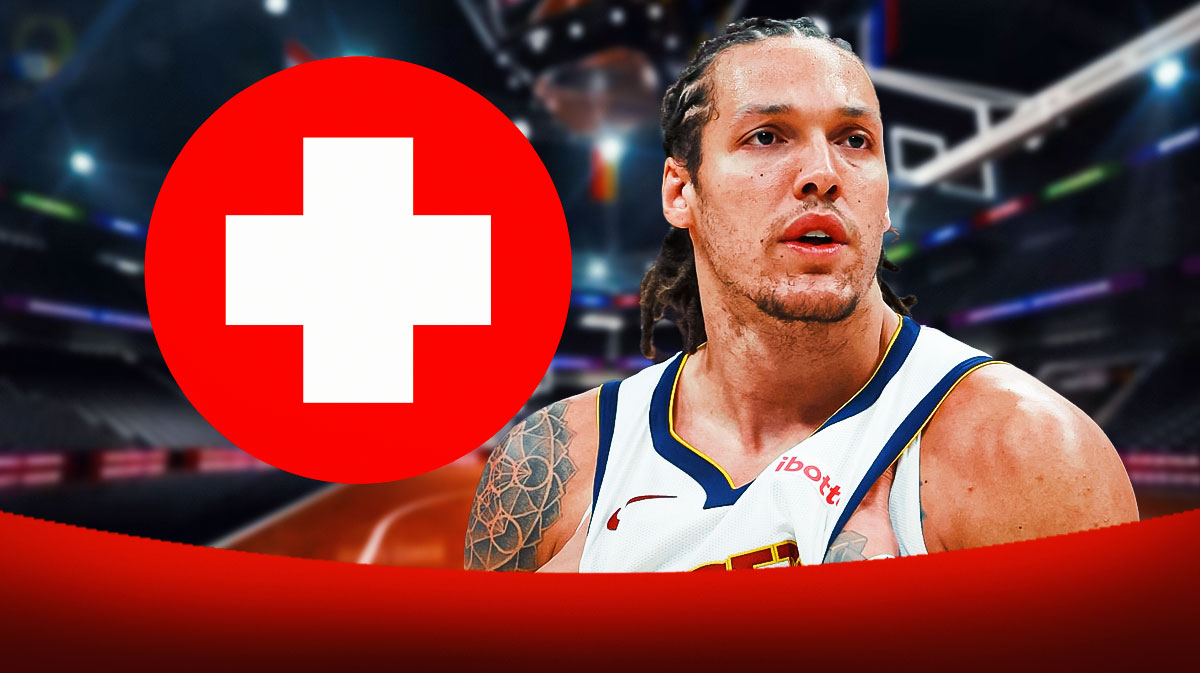 Nuggets' Aaron Gordon with medical Red Cross symbol