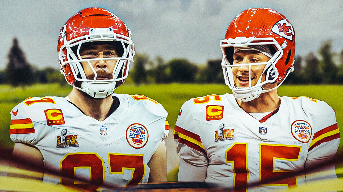 Patrick Mahomes, Travis Kelce make first public appearance together since Super Bowl loss