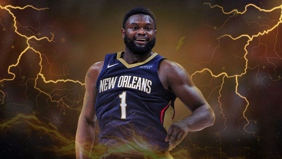 Pelicans star Zion Williamson with electricity around him