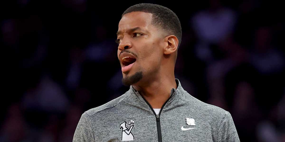 Providence Friars head coach Kim English coaches against the Butler Bulldogs during the second half at Madison Square Garden.