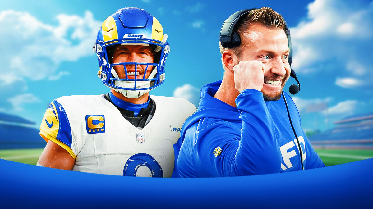 Rams' Sean McVay and Matthew Stafford both smiling