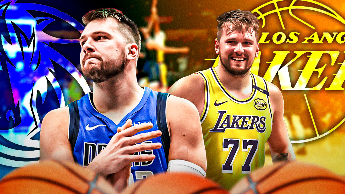 Luka Doncic playing for the Mavericks and Lakers.