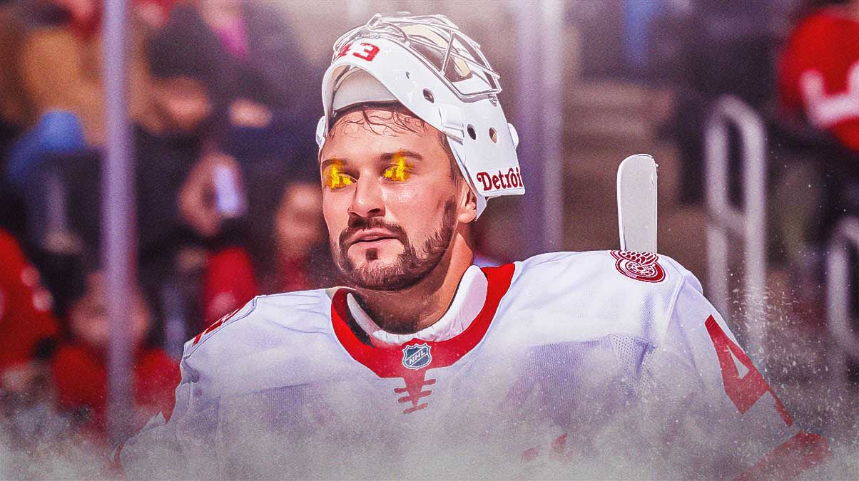 Red Wings goalie Petr Mrazek shut out the Golden Knights.
