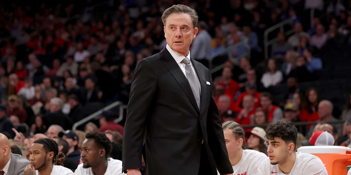 St. John's Red Storm head coach Rick Pitino coaches against the Marquette Golden Eagles during the first half at Madison Square Garden.