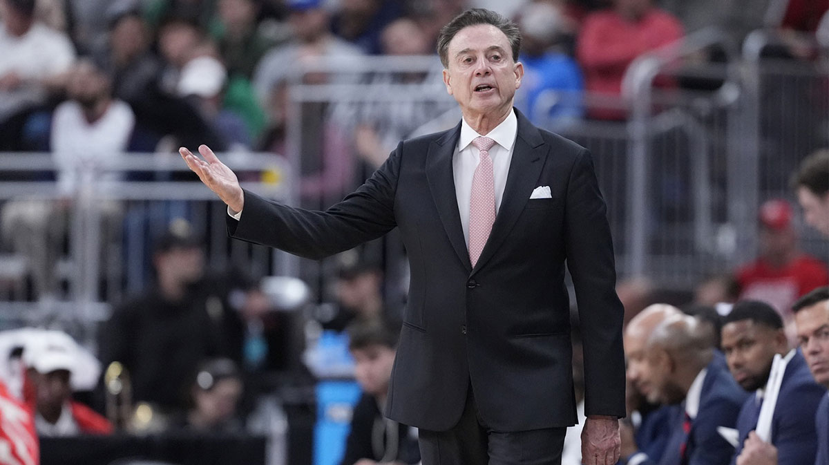 St. John's Red Storm head coach Rick Pitino during the second half of a second round men’s NCAA Tournament game against the Arkansas Razorbacks at Amica Mutual Pavilion.