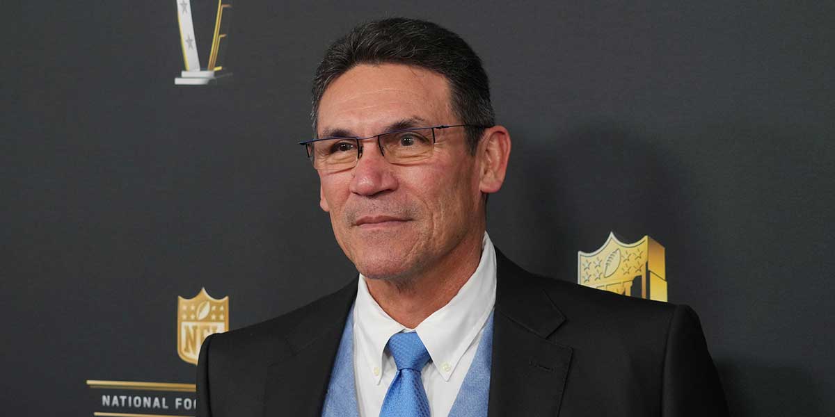 Ron Rivera on the red carpet before Super Bowl LIX NFL Honors at Saenger Theatre. 