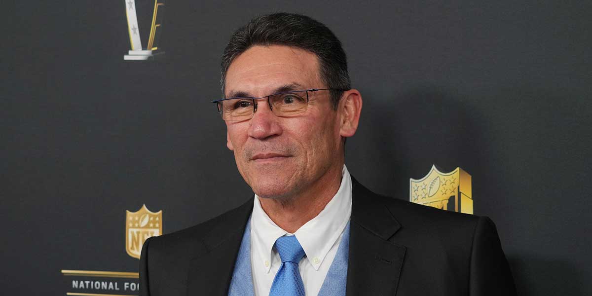 Ron Rivera on the red carpet before Super Bowl LIX NFL Honors at Saenger Theatre.