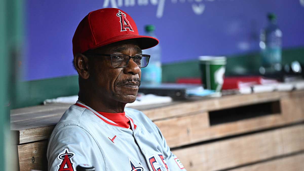 Aug 10, 2024; Washington, District of Columbia, USA; Los Angeles Angels manager Ron Washington (37) looks out onto the field before the game between the Washington Nationals and the Los Angeles Angels at Nationals Park. 