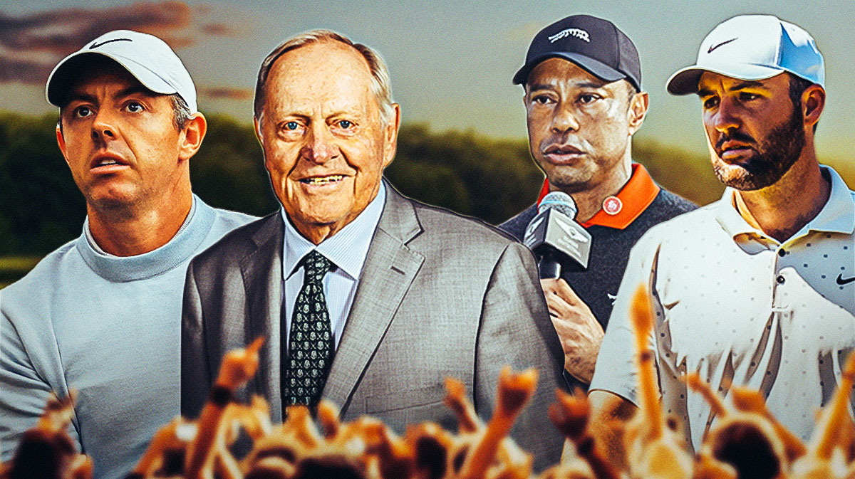 Rory McIlroy, Jack Nicklaus, Tiger Woods, Scottie Scheffler The PLAYERS