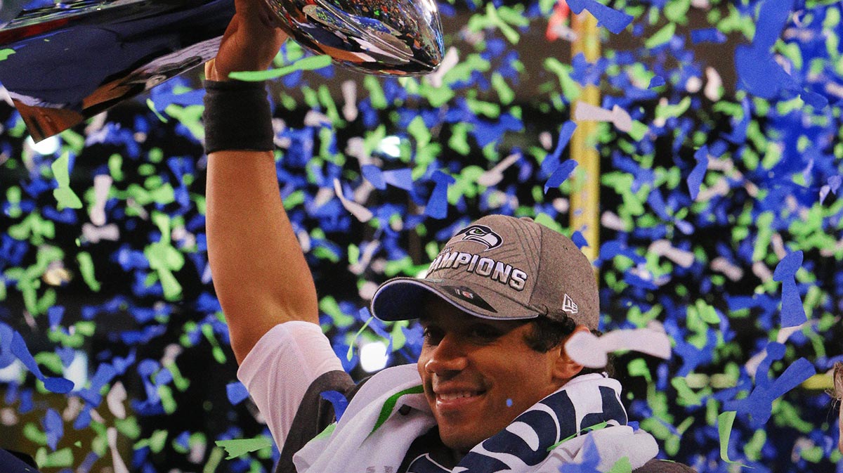 Russell Wilson after winning Super Bowl 48 in 2014.