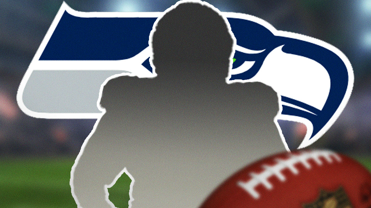 Josh Jones as a silhouette. Seahawks logo.