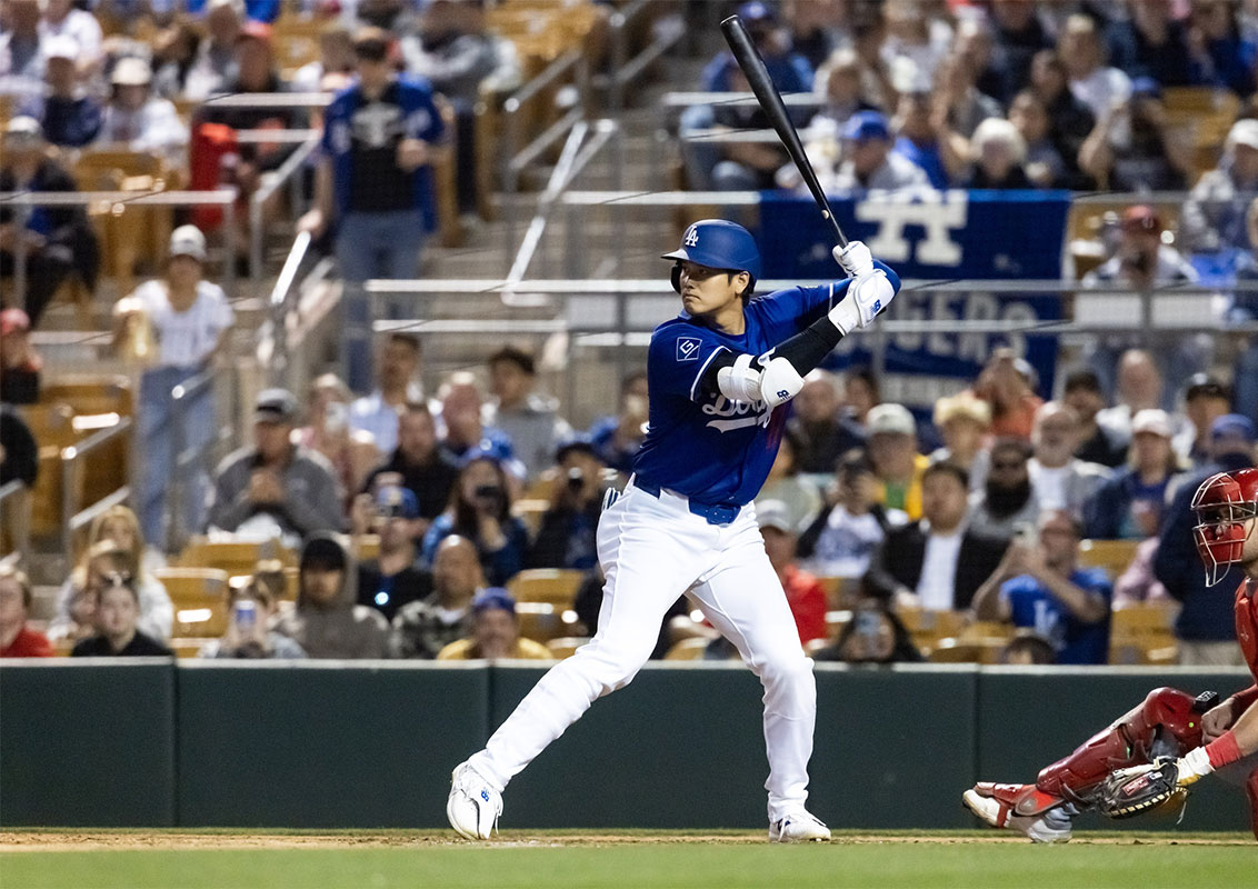 Los Angeles Dodgers designated hitter Shohei Ohtani against the Cincinnati Reds during a spring training game at Camelback Ranch-Glendale. Mandatory Credit: Mark J. Rebilas-Imagn Images