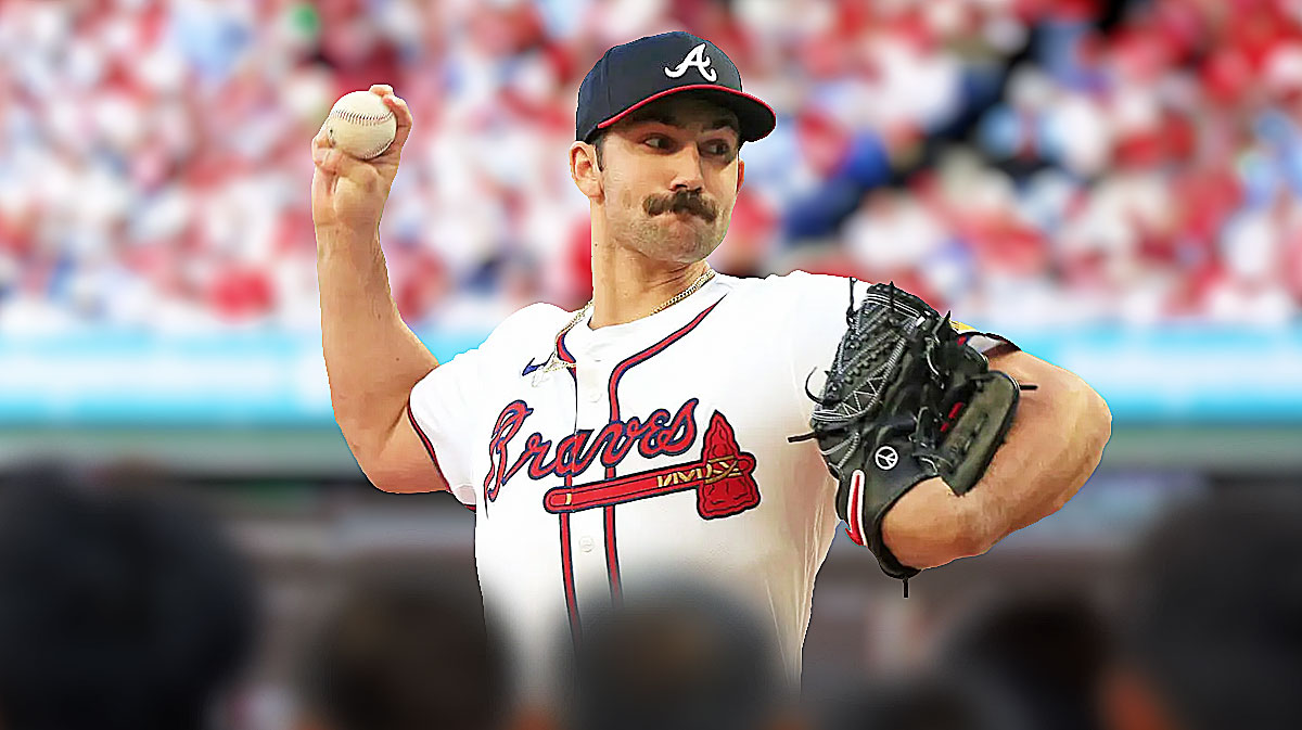 Spencer Strider pitching in an Atlanta Braves uniform as strider made his spring training debut pitching for the braves for the first time since his injury in 2024.