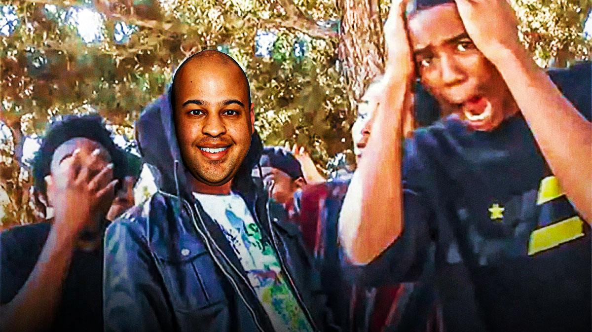 Steelers GM Omar Khan as the guy in the hoodie