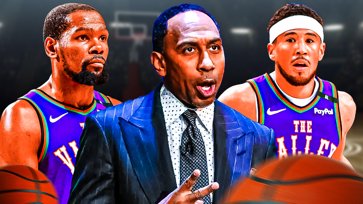 Stephen A. Smith, Kevin Durant, and Devin Booker.