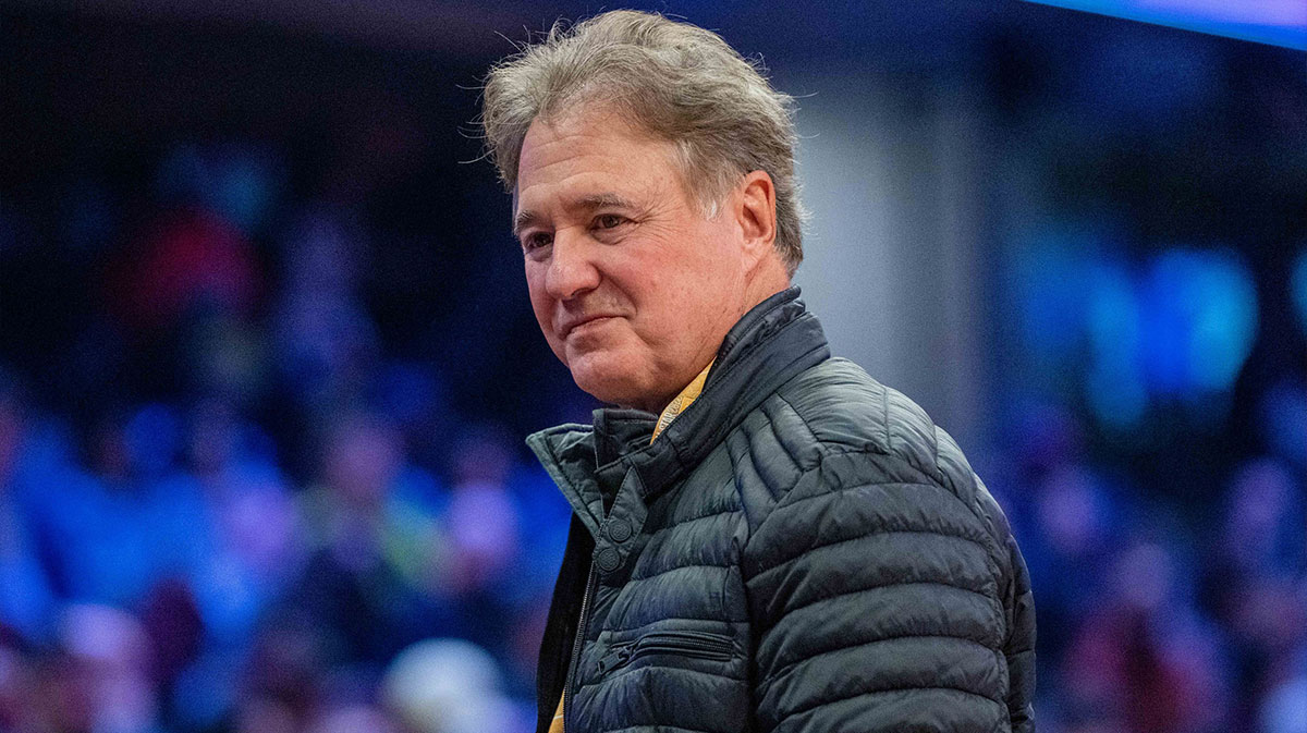 Boston Celtics owner Steve Pagliuca during the Skills Challenge during the 2022 NBA All-Star Saturday Night at Rocket Mortgage Field House.