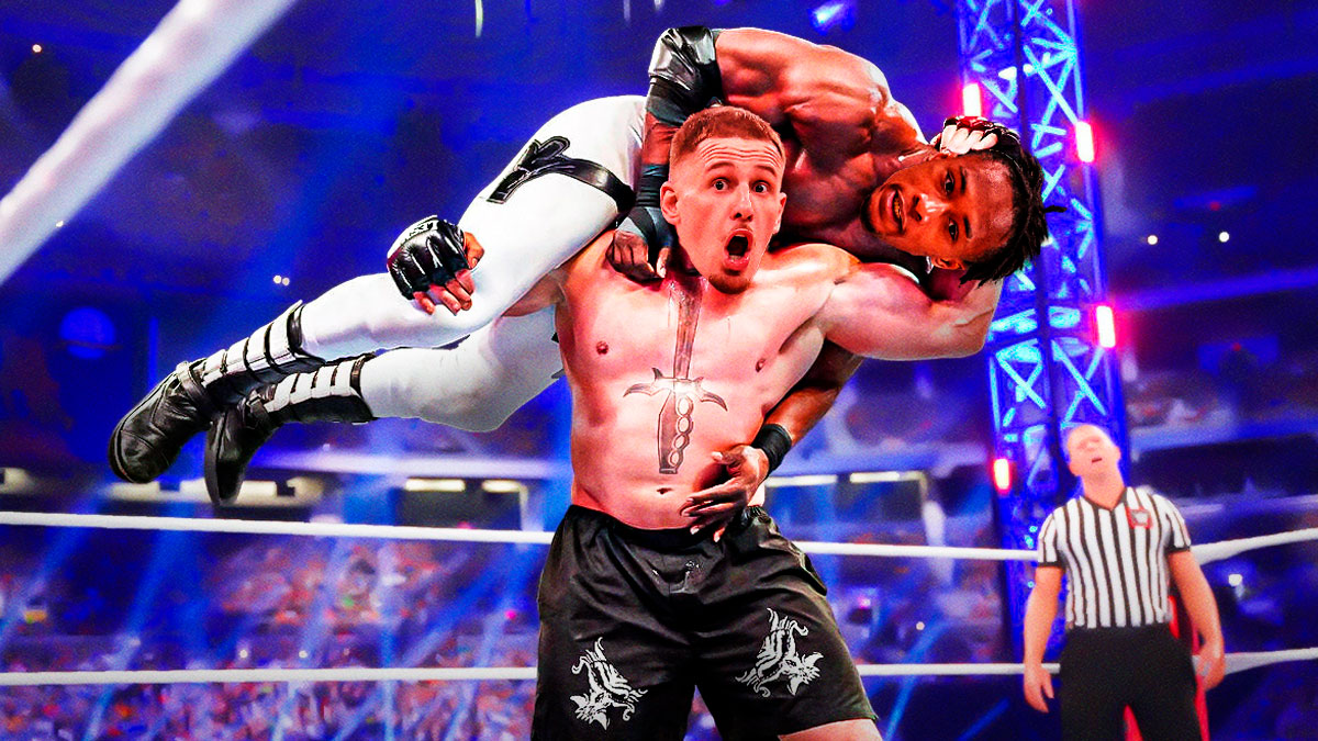 Donte DiVincenzo (Timberwolves) as Brock Lesnar and Ron Holland (Pistons) as Bobby Lashley.