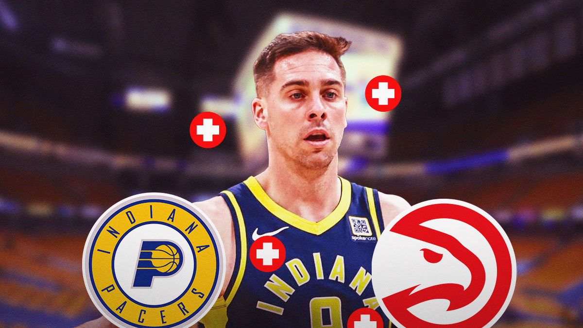 TJ McConnell, Pacers and Hawks logos, injury symbols