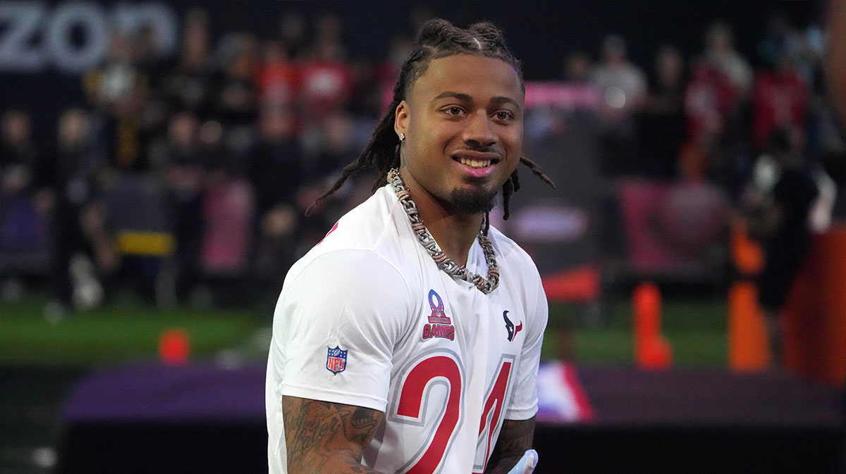 AFC defensive back Derek Stingley Jr. of the Houston Texans (24) during the Satisfying Catches event at the Pro Bowl Skills Challenge at Nicholson Fieldhouse.