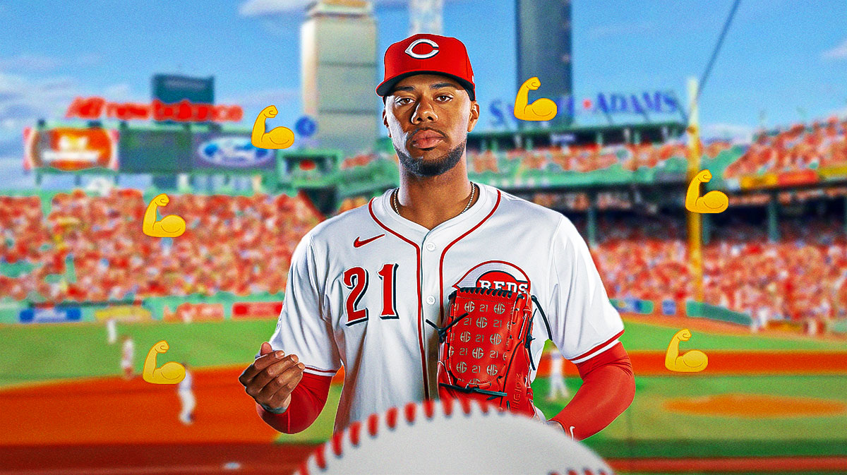 Hunter Greene next to 💪 emojis