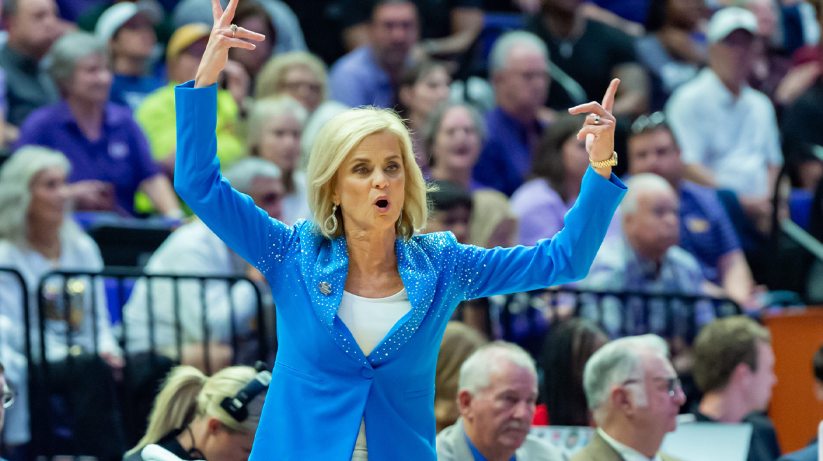 March 24, 2025; Tigers Head Coach Kim Mulkey, LSU Tigers take on Florida State in the second round of the NCAA Womens Basketball Tournament in Baton Rouge, LA. Mandatory Credit © SCOTT CLAUSE / USATODAY Network / USA TODAY NETWORK via Imagn Images