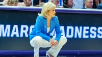 March 24, 2025; Tigers Head Coach Kim Mulkey, LSU Tigers take on Florida State in the second round of the NCAA Womens Basketball Tournament in Baton Rouge, LA. Mandatory Credit © SCOTT CLAUSE / USATODAY Network / USA TODAY NETWORK via Imagn Images