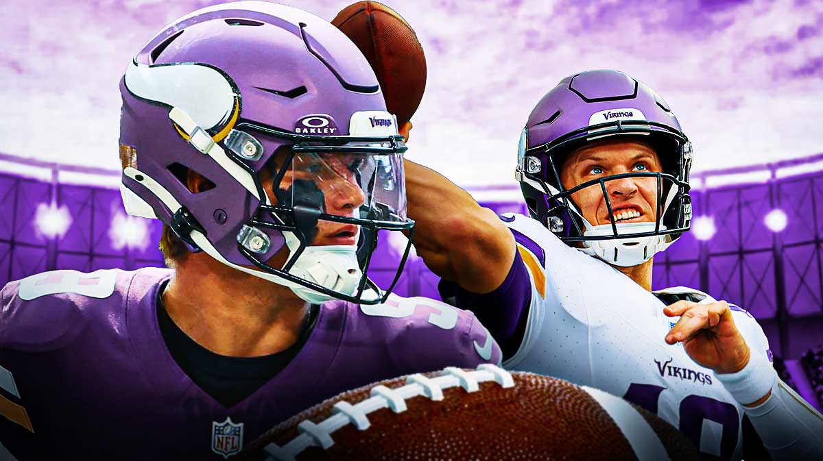 Photo: JJ McCarthy, Brett Rypien both in action in Vikings jerseys