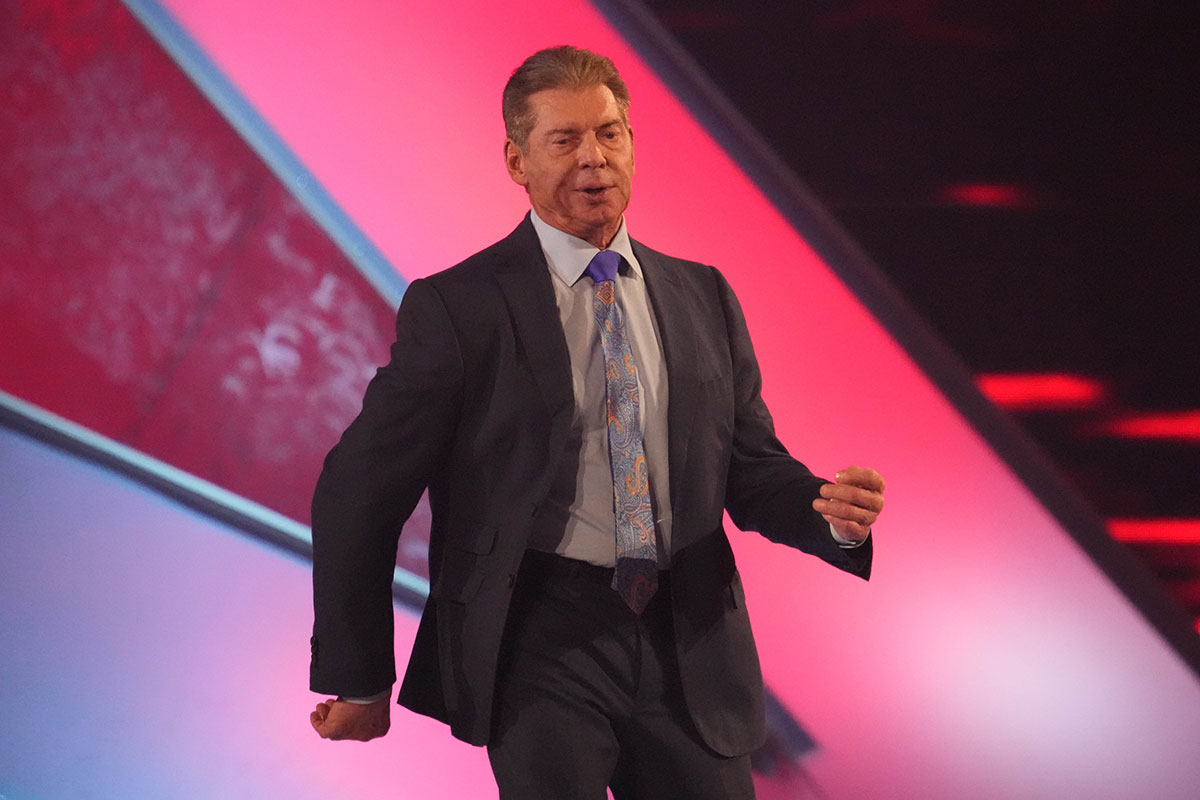 Vince McMahon in Vrestlemania 38 3. April 2022. Years.