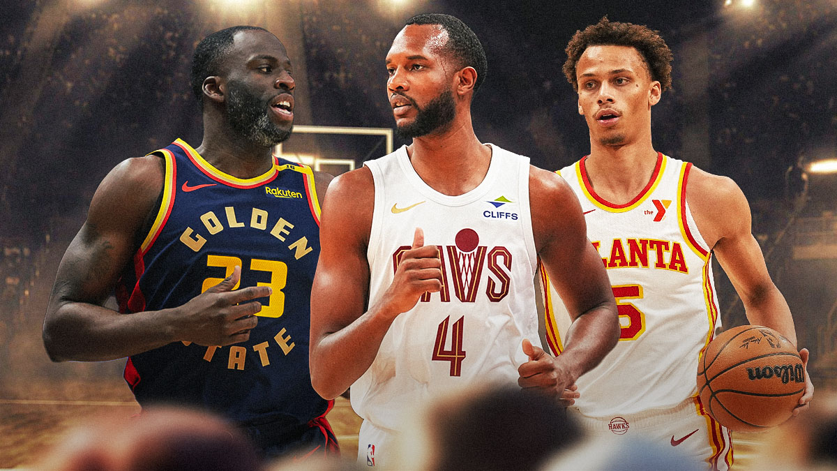 Warriors' Draymond Green, Cavs' Evan Mobley, and Hawks' Dyson Daniels reaching the Defensive Player of the Year award