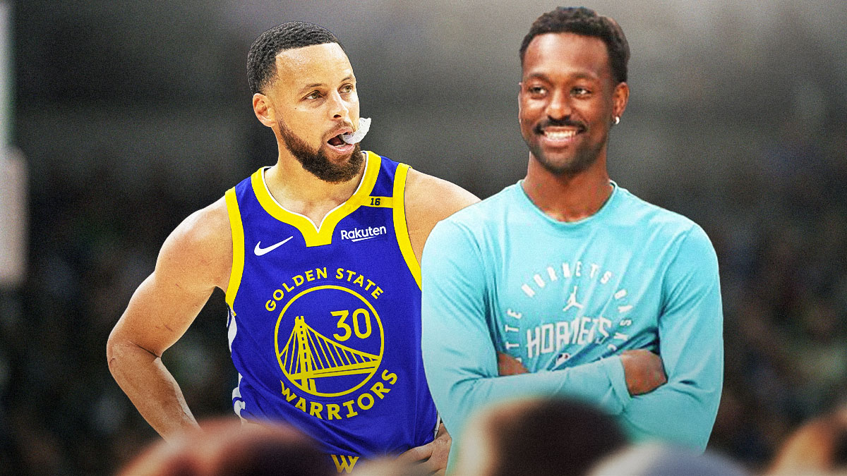 Stephen Curry and Kemba Walker share a memorable post-game moment after the Warriors' win over the Hornets.