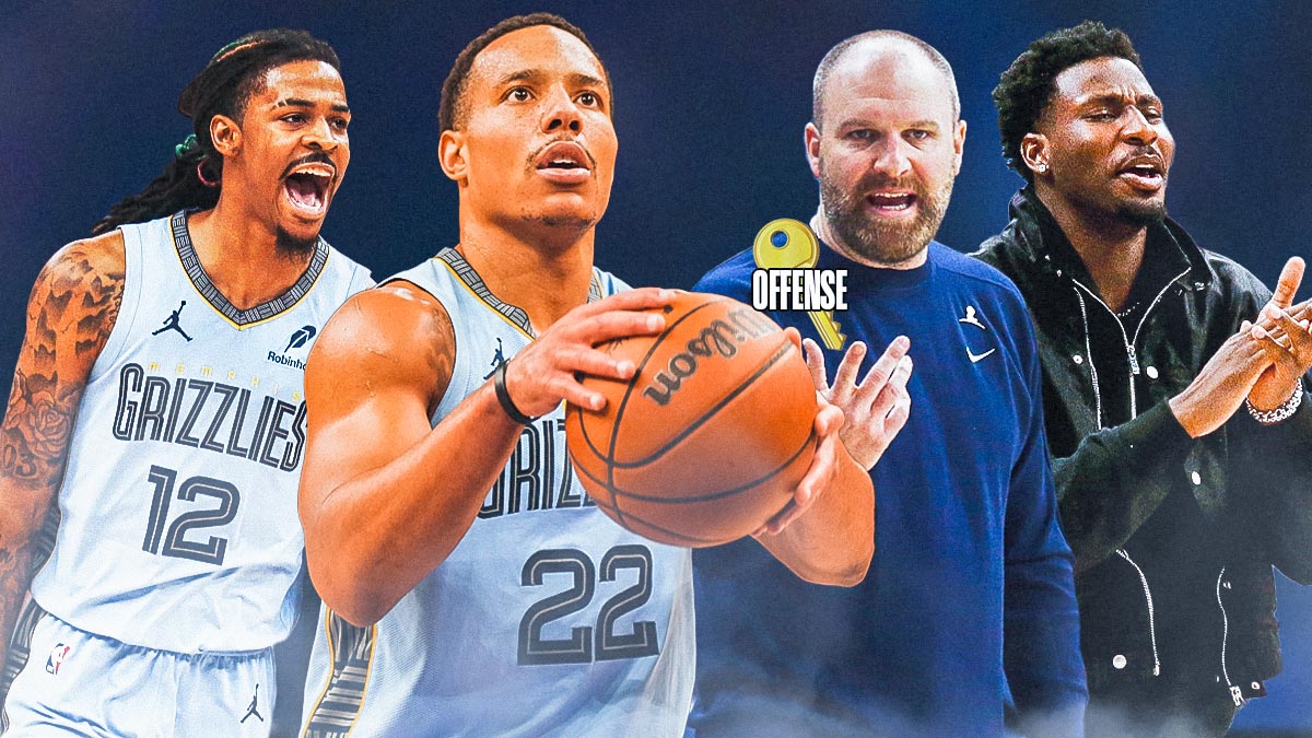 Desmond Bane, Ja Morant, Taylor Jenkins, Jaren Jackson Jr., Grizzlies logo