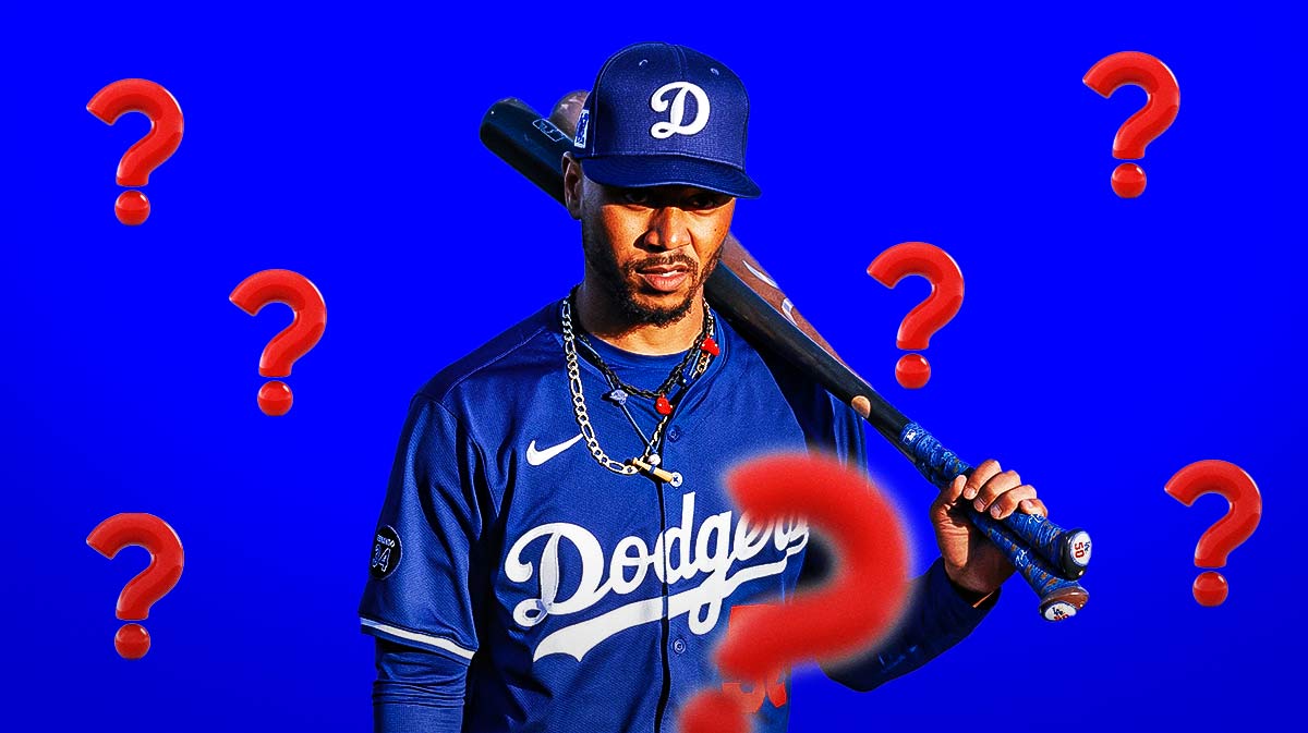 Dodgers Mookie Betts with question marks everywhere.