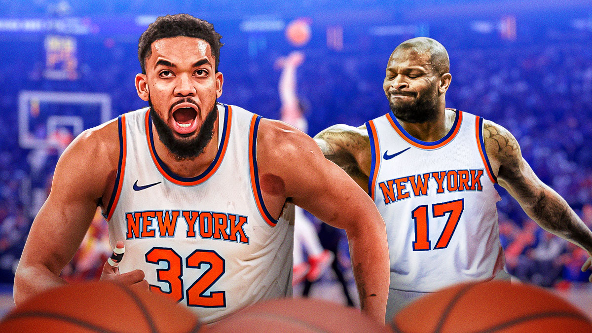 PJ Tucker yelling with Karl-Anthony Towns seemingly being the subject of Tucker’s anger. 2024-25 Knicks
