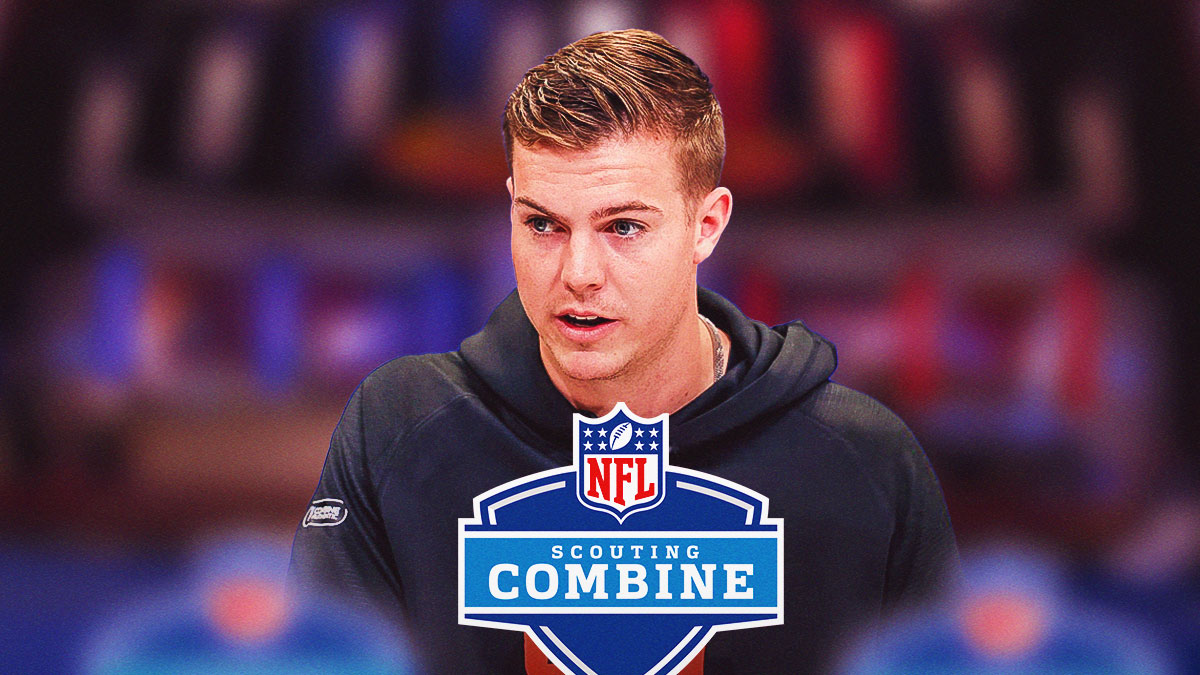Will Howard in Scouting Combine gear with Scouting Combine logo front and center.