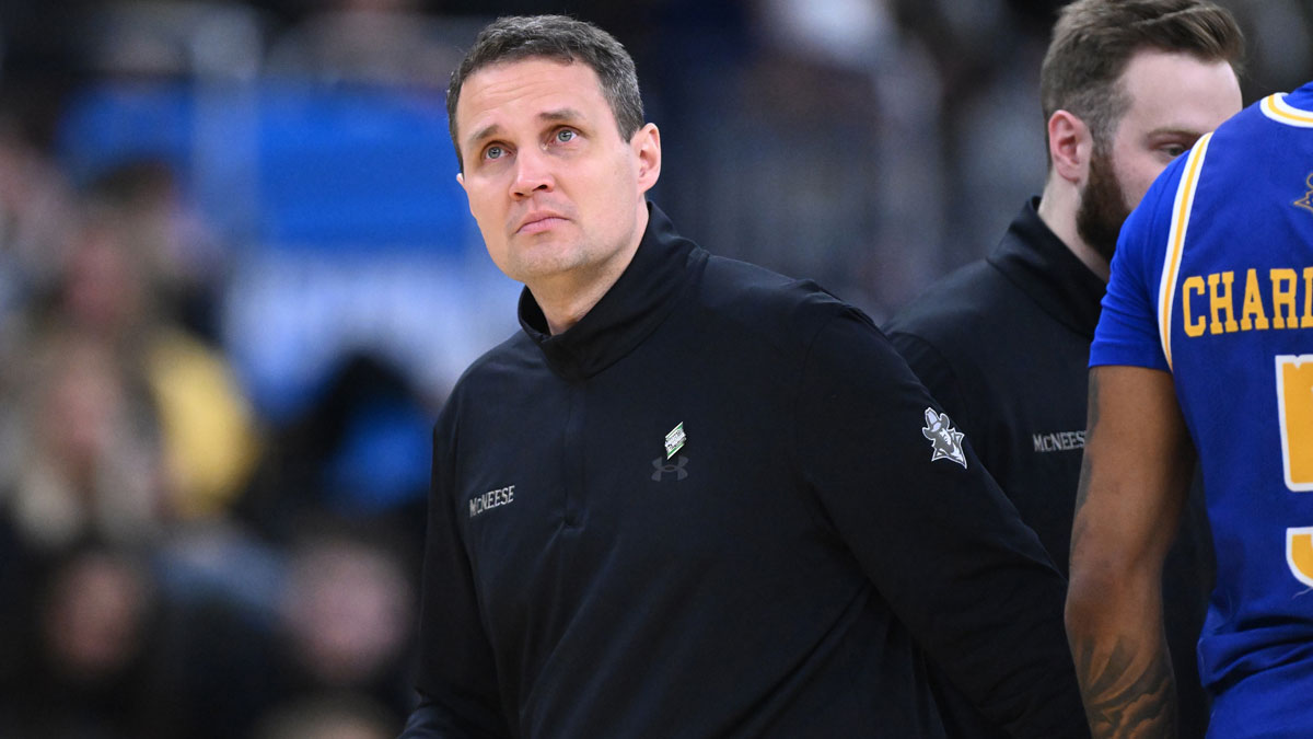 McNeese State Cowboys head coach Will Wade during the second half of a second round men’s NCAA Tournament game against the Purdue Boilermakers at Amica Mutual Pavilion.