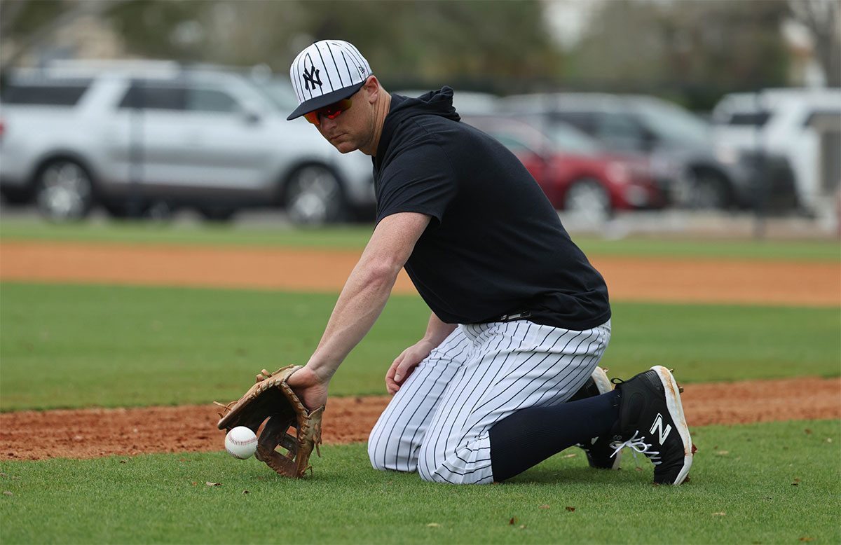 New York Yankees third base DJ LeMahieu (26) during work outs at George M. Steinbrenner Field.