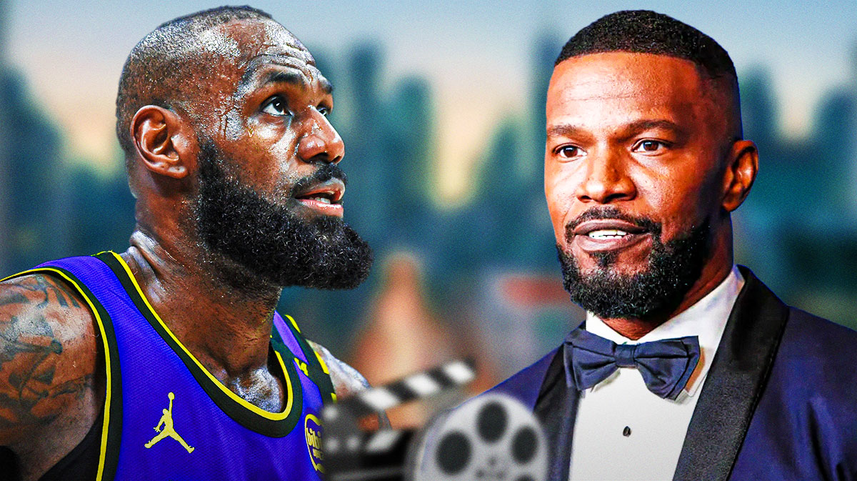 LeBron James Jamie Foxx Los Angeles Lakers