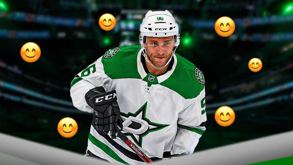 Stars Mikko Rantanen surrounded by happy emojis