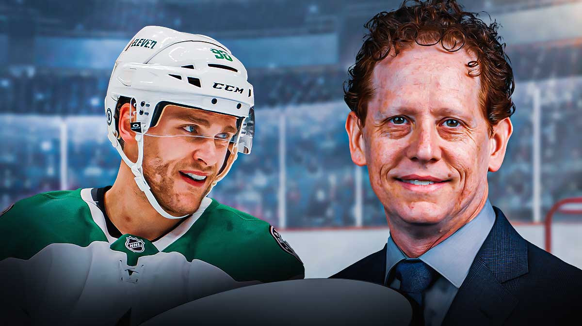 Hurricanes Mikko Rantanen next to Eric Tulsky