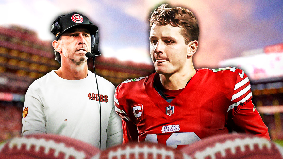 San Francisco 49ers head coach Kyle Shanahan and 49ers quarterback Brock Purdy